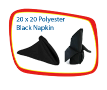 20 X 20 Polyester Black Napkin 20 X 20 Polyester Black Napkin