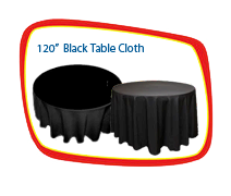120 Inch Rd Black Table Cloth 120 Inch Rd Black Table Cloth