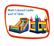 15 x 15 Castle with 16' Dry Slide 15 x 15 Castle with 16' Dry Slide