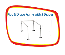 Pipe and Drape With 3 Drapes Pipe and Drape With 3 Drapes