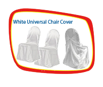 White Universal Satin Chair Covers White Universal Satin Chair Covers