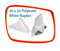 20 X 20 White Polyester Napkin 20 X 20 White Polyester Napkin
