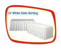 16' White Table Skirting 16' White Table Skirting