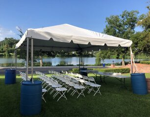 15x15 Frame Tent (225 Sq ft, Seats 15-25)