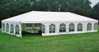 40x80 Frame Tent (3200 Sq ft, Seats 265-400)