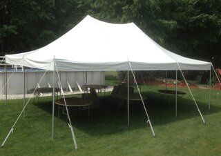 20x30 Pole Tent (600 Sq ft, Seats 50-65)