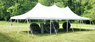 20x40 Pole Tent (800 Sq ft, Seats 65-100)