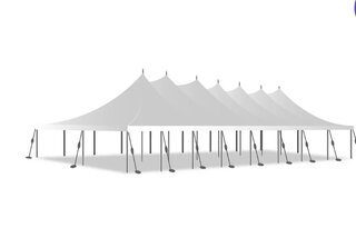 20x80 Pole Tent (1600 Sq ft, Seats 130-200)