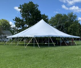 40x40 Pole Tent (1600 Sq ft, Seats 130-200)