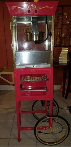Popcorn Machine w/Rolling Cart