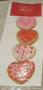 4 heart shaped sugar cookies 4 heart shaped sugar cookies