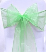 Mint Green organza chair bows Mint Green organza chair bows