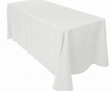 Linen 90x156 (8ft table) Solid White