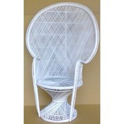 White Wicker Chair - Large