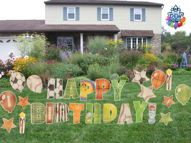 Happy Birthday Sports Yard Cards