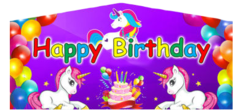 Unicorn Happy Birthday Art Panel