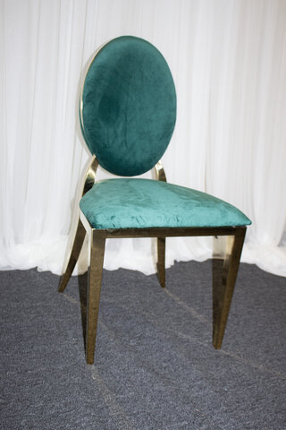 Olivia Gold Chair w/Emerald Green Velvet Cushion Olivia Gold Chair w/Emerald Green Velvet Cushion