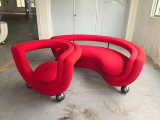 Zipporah Chair - Red with Black Base (Zuh · paw · ruh) - NEW
