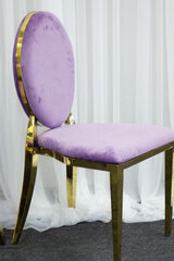 Olivia Gold Chair w/Purple Velvet Cushion