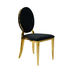 Olivia Gold Chair w/Black Velvet Cushion