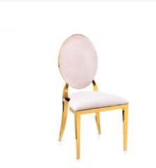 Olivia Gold Chair w/Pink Velvet Cushion