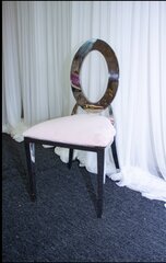 Oz Chrome Chair w/Pink Velvet Cushion