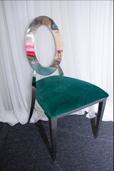Oz Chrome Chair w/Emerald Green Velvet Cushion