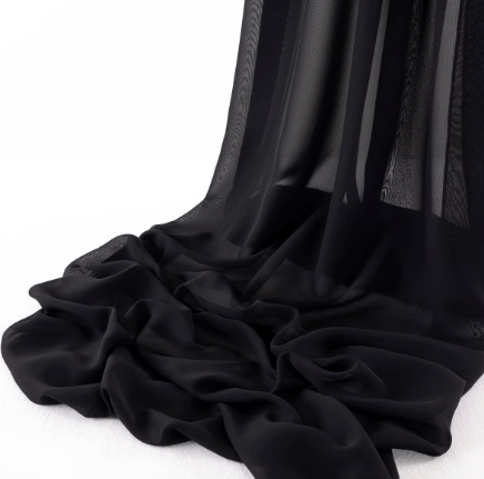 Chiffon Runner Black Chiffon Runner Black