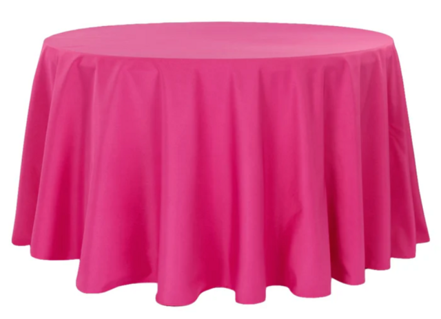 Round Polyester Fuchsia Round Polyester Fuchsia