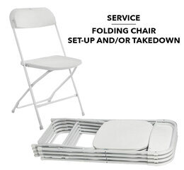 Service folding chairs setup