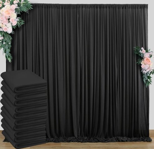 Black Curtain Backdrop 2 Panels-10ft H Black Curtain Backdrop 2 Panels-10ft H