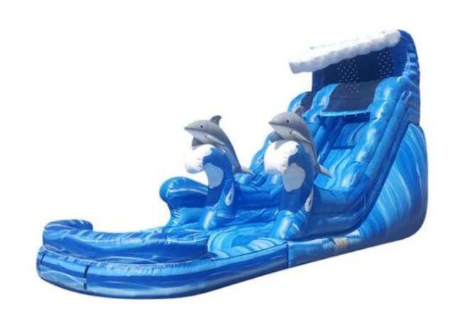 NEW! 18FT Dolphin Splash Water Slide w/ detachable pool NEW! 18FT Dolphin Splash Water Slide w/ detachable pool