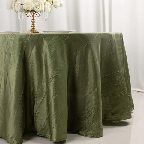 5ft Round Tablecloth- Taffeta Dusty Olive Green 5ft Round Tablecloth- Taffeta Dusty Olive Green