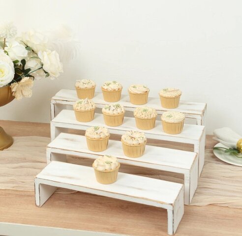 White Wood Display Risers (Set of 4) White Wood Display Risers (Set of 4)