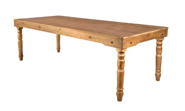 8FT Chestnut fluted leg Farm Table 8FT Chestnut fluted leg Farm Table