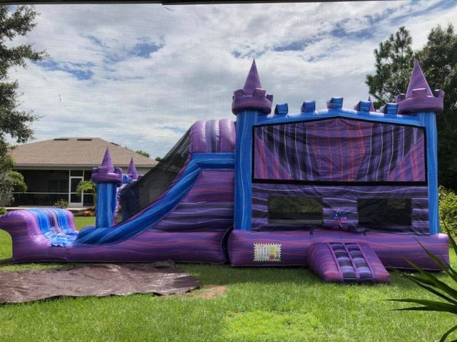 Marbled Castle Combo Double Lane Slide Wet or Dry Marbled Castle Combo Double Lane Slide Wet or Dry