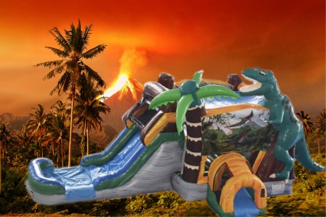 Jurassic T-Rex Dinosaur Bounce Slide Combo Jurassic T-Rex Dinosaur Bounce Slide Combo