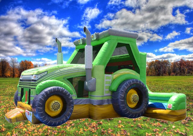 Big Tractor Truck Bounce Slide Combo wet/dry Big Tractor Truck Bounce Slide Combo wet/dry