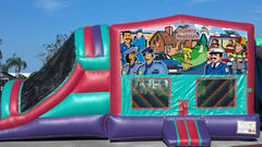 Police Fire Rescue Safety Bounce Modular Double Slide Police Fire Rescue Safety Bounce Modular Double Slide