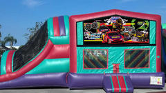 Stock Race Car Modular Bounce Combo Double Slide Stock Race Car Modular Bounce Combo Double Slide