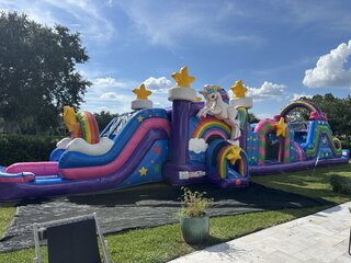 75' Unicorn combo with magical obstacle wet/dry