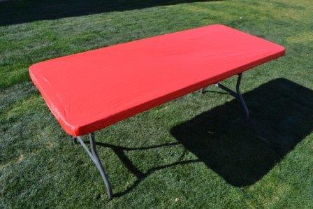 Kwik Table Covers- 6ft Red. Kwik Table Covers- 6ft Red.