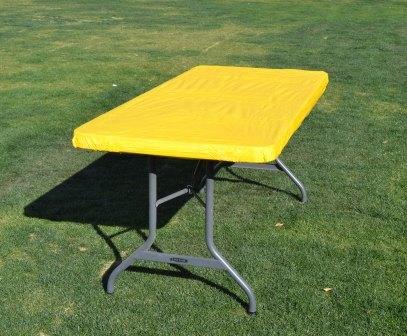 Kwik Table Covers- 6ft Yellow. Kwik Table Covers- 6ft Yellow.