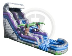 18ft Boulder Rush Waterslide with pool