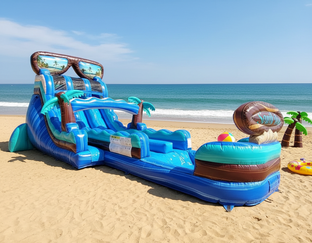 16 ft Dual Lane South Beach Water Slide 16 ft Dual Lane South Beach Water Slide