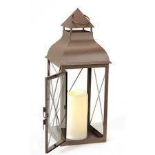 Rustic Lantern with LED Candle