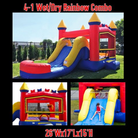 4th of July 5-1 Wet Rainbow Bricks Athletic Combo in Red, Yellow, and Blue