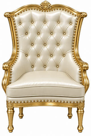 Gold Low Back King and Queen Chair Gold Low Back King and Queen Chair