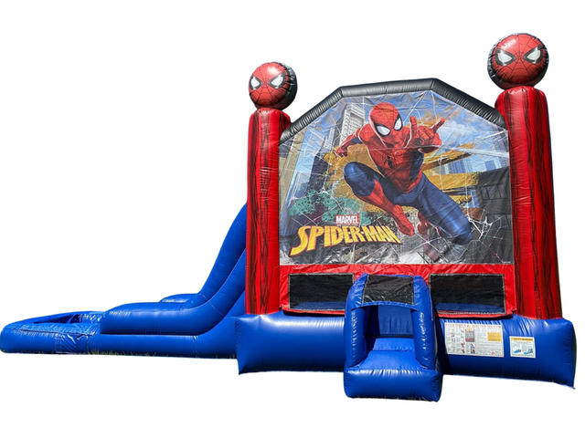 Spiderman Bounce and Waterslide Combo Spiderman Bounce and Waterslide Combo