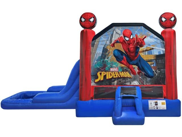 Spiderman Bounce and Waterslide Combo Spiderman Bounce and Waterslide Combo